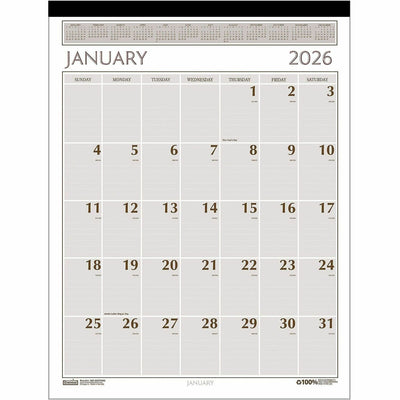 House of Doolittle Classic 12-month Wall Calendar, Tan, 20", 1 / Each — view 1