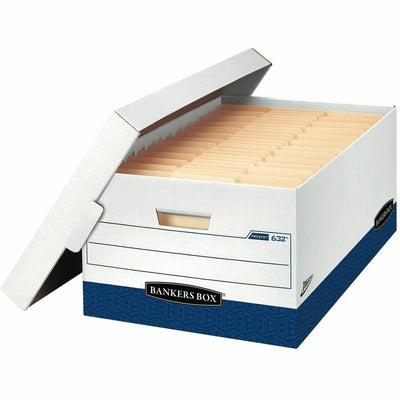 Fellowes Bankers Box Presto Lift-off Lid Heavy-duty Legal Box, Blue, 12 / Carton, FEL0063201
