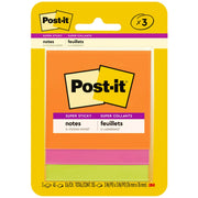 Post-it® Super Sticky Note Pads - Energy Boost Color Collection, 1 Pack