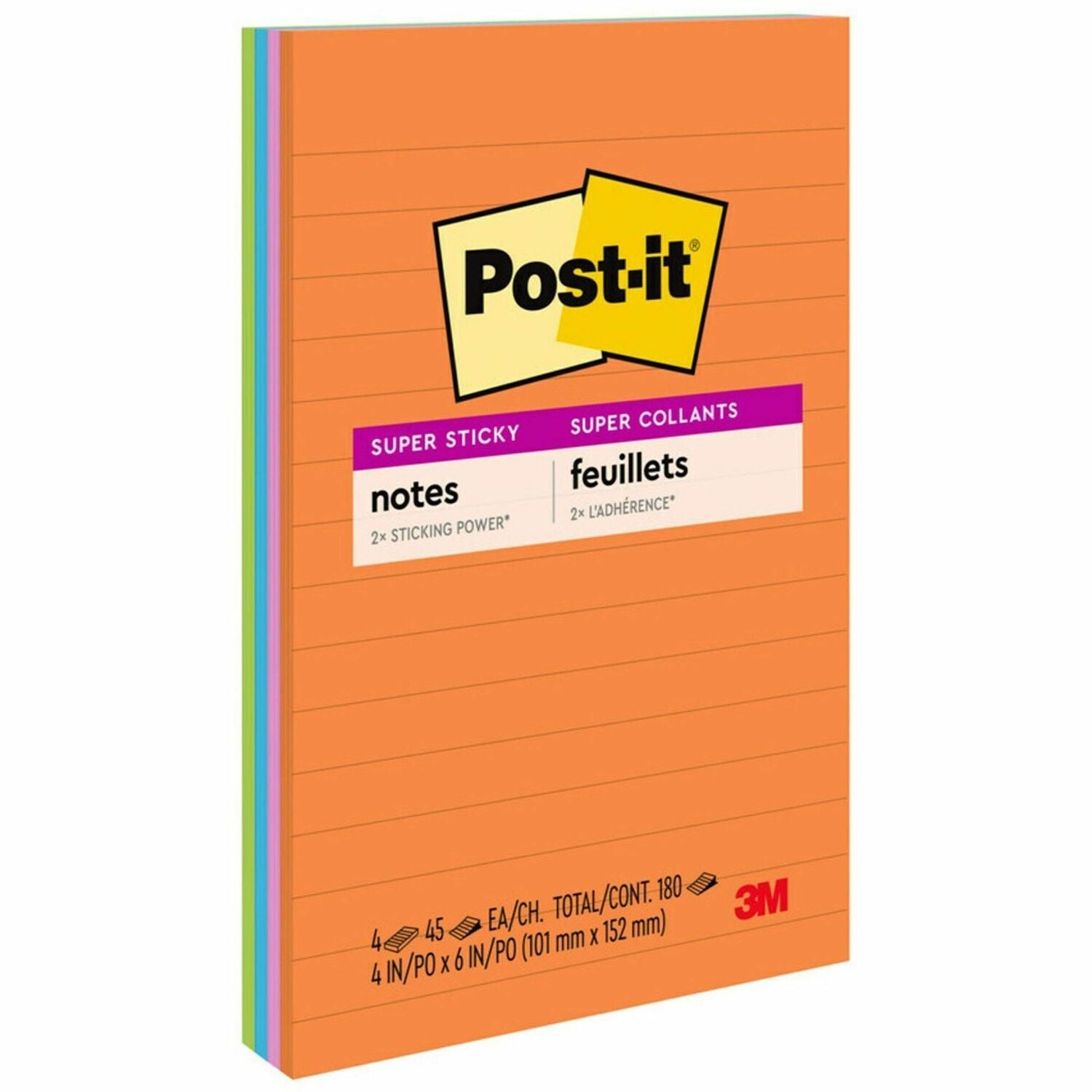 Post-it® Super Sticky Notes - Energy Boost Color Collection, 1 Pack
