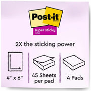 Post-it® Super Sticky Notes - Energy Boost Color Collection, 1 Pack