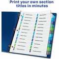 Avery Double Column 24 Tab Dividers, Customizable TOC, 1 Set (11321), White, 24 / Set, AVE11321