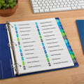 Avery Double Column 24 Tab Dividers, Customizable TOC, 1 Set (11321), White, 24 / Set, AVE11321