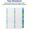 Avery Double Column 24 Tab Dividers, Customizable TOC, 1 Set (11321), White, 24 / Set, AVE11321