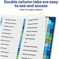 Avery R) Double Column Dividers, 32 Tabs, Ready Index (11322), White, 32 / Set, AVE11322