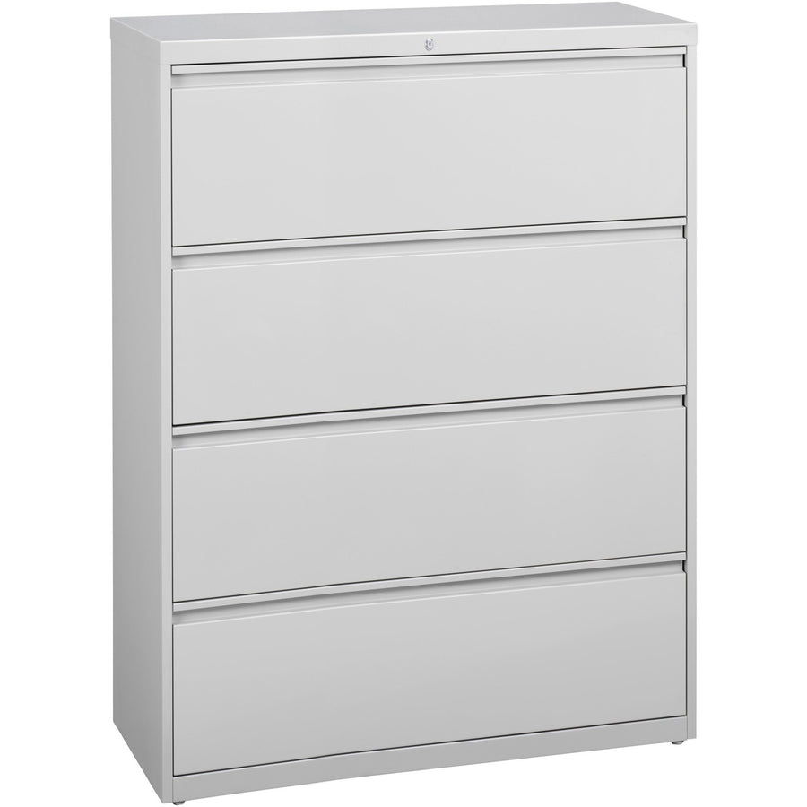 Lorell Fortress Series Lateral File, 42" x 52.5", Light Gray, Steel, Label Holder, LLR60436