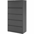 Lorell Fortress Series Lateral File w/Roll-out Posting Shelf, Charcoal, LLR60443