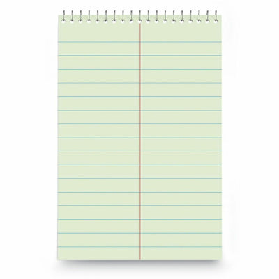 Universal Steno Pads, Pitman Rule, Red Cover, 60 Green-Tint 6 x 9 Sheets, UNV76610