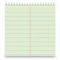 Universal Steno Pads, Pitman Rule, Red Cover, 60 Green-Tint 6 x 9 Sheets, UNV76610