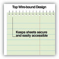 Universal Steno Pads, Pitman Rule, Red Cover, 60 Green-Tint 6 x 9 Sheets, UNV76610