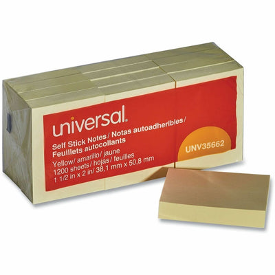 Universal Note Pad, Yellow, 12 / Pack, UNV35662
