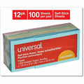 Universal Note Pad, Assorted Pastel, 12 / Pack, UNV35663
