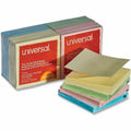 Universal Note Pad, Pastel Assorted, 12 / Pack, UNV35619