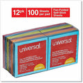Universal Note Pad, Assorted Bright, 12 / Pack, UNV35611
