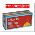 Universal Note Pad, Assorted Bright, 12 / Pack, UNV35610