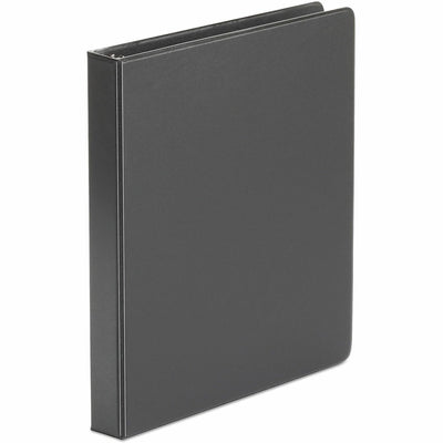 Universal Economy Non-View Round Ring Binder, 3 Rings, 1" Capacity, 11 x 8.5, Black, UNV31401