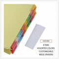 Universal Index Divider, Buff, 24 Set, UNV20890