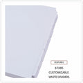 Universal Self-Tab Index Dividers, 8-Tab, 11 x 8.5, White, 24 Sets, UNV20845