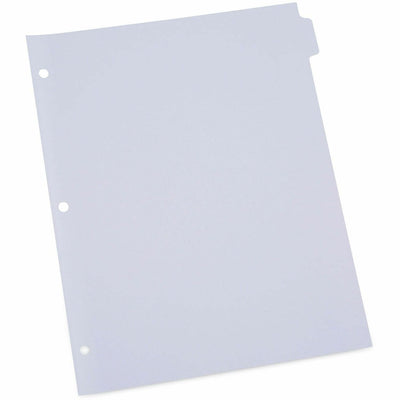 Universal Self-Tab Index Dividers, 8-Tab, 11 x 8.5, White, 24 Sets, UNV20845