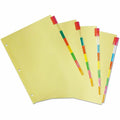 Universal Insertable Tab Index, 8-Tab, 11 x 8.5, Buff, Assorted Tabs, 24 Sets, UNV20840
