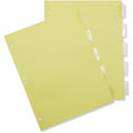 Universal Insertable Tab Index, 5-Tab, 11 x 8.5, Buff, Clear Tabs, 24 Sets, UNV20831