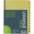 Universal Index Divider, Buff, 1 / Set, UNV20814