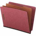 Universal Straight Tab Cut Letter Classification Folder, Red, 10 / Box, UNV10315