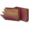 Universal Straight Tab Cut Letter Classification Folder, Red, 10 / Box, UNV10315