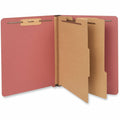 Universal Straight Tab Cut Letter Classification Folder, Red, 10 / Box, UNV10315