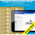 Avery Foil Mailing Labels, Gold, 5 / Carton, AVE08987