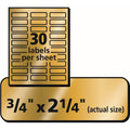 Avery Foil Mailing Labels, Gold, 5 / Carton, AVE08987