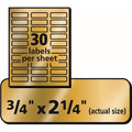Avery Foil Mailing Labels, Gold, 5 / Carton, AVE08987