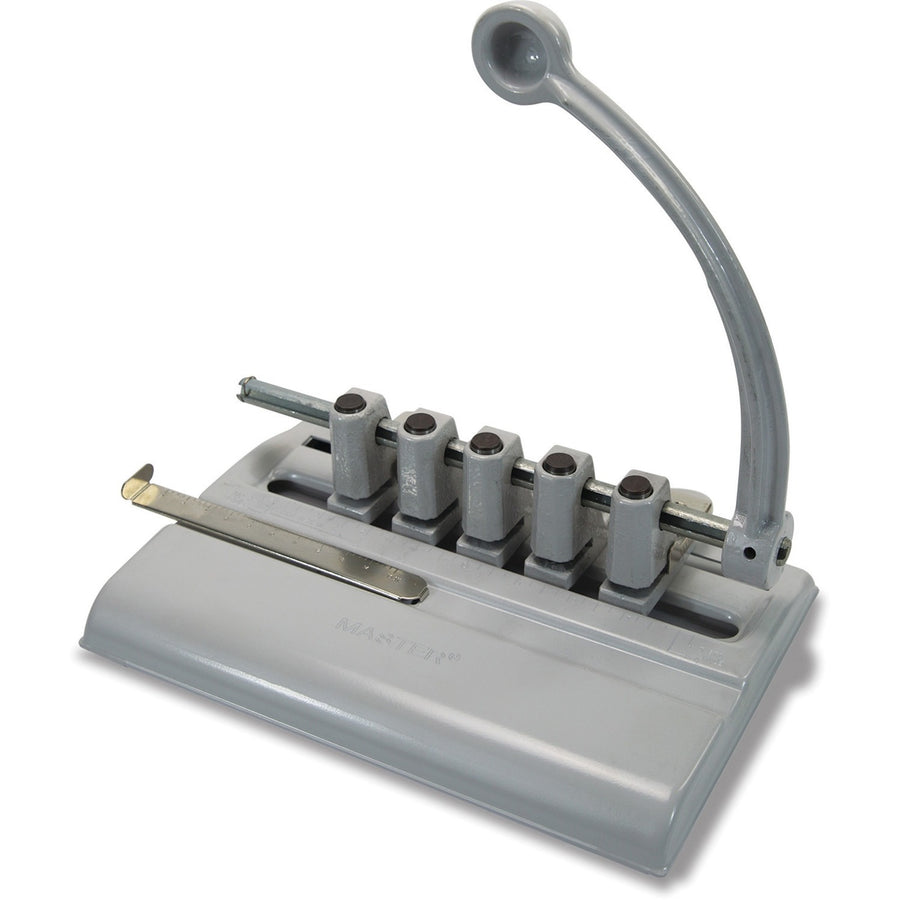 Master Products Adjustable 5-hole Punch, Tan, Steel, MAT525M