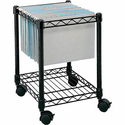 Safco Compact Mobile File Cart, Black, SAF5277BL