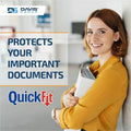 Davis Group of QuickFit Clear-View Binder, 3-Ring Binder, Round Ring, 5/8 Inch, White, 8 1/2" Width x 11" Length, STW870000