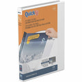Davis Group of QuickFit Clear-View Binder, 3-Ring Binder, Round Ring, 5/8 Inch, White, 8 1/2" Width x 11" Length, STW870000