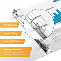 Davis Group of QuickFit View Binder, 3-Ring Binder, Angle D Ring, 1.5 Inch, White, 8 1/2" Width x 11" Length, STW870200