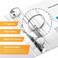 Davis Group of QuickFit View Binder, 3-Ring Binder, Angle D Ring, 3 Inch, White, 8 1/2" Width x 11" Length, STW870500
