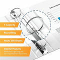 Davis Group of QuickFit Clear-View Binder, 3-Ring Binder, Round Ring, 1 Inch, White, 8 1/2" Width x 11" Length, STW871100