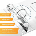 Davis Group of QuickFit Clear-View Binder, 3-Ring Binder, Round Ring, 2 Inch, White, 8 1/2" Width x 11" Length, STW871300