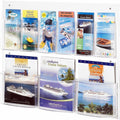 Safco Nine Compartment Magazine/Pamphlet Display, Clear, SAF5666CL