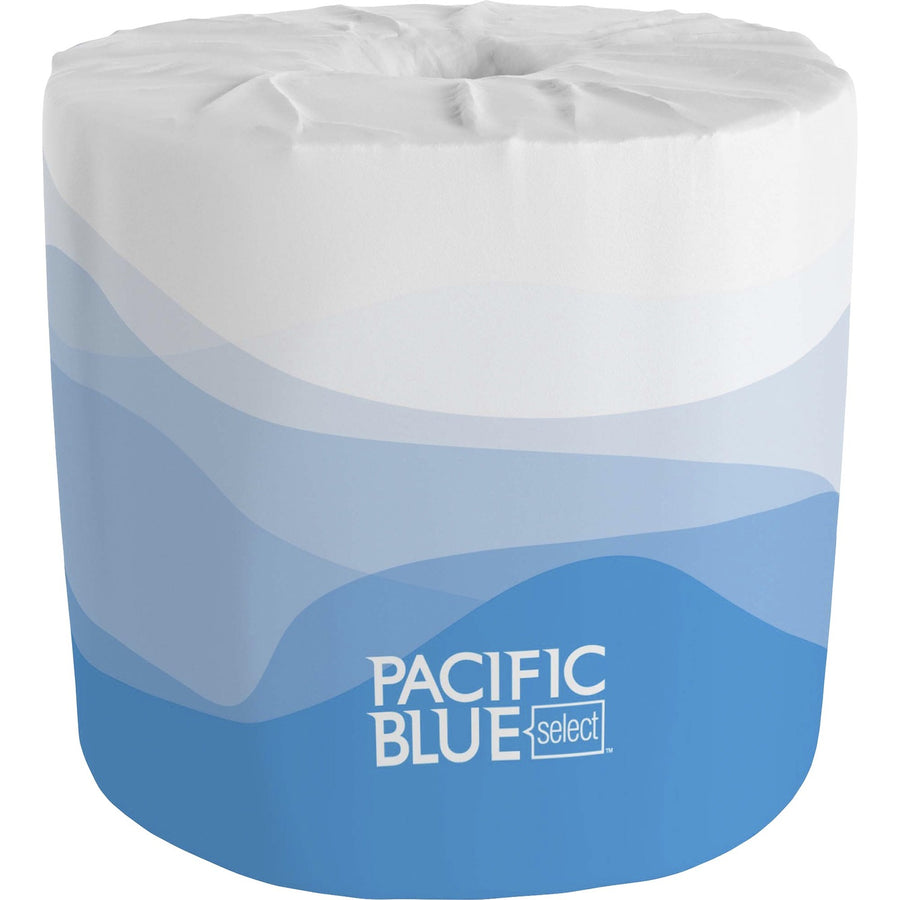 Pacific Blue Select Standard-Roll Embossed Toilet Paper, Preference, White, Soft, 40 / Carton, GPC1824001