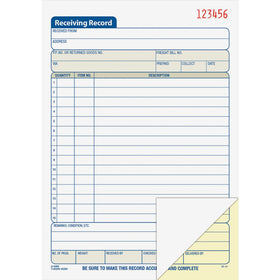 TOPS Adams Carbonless Receiving Record Book, White, 5.56" Width x 8.43" Length, ABFDC5089