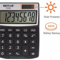 Victor 1000 Mini Desktop Calculator, Black, VCT1000