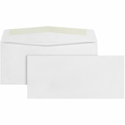 Quality Park No. 10 Business Envelopes with Gummed Flap, White, 1000 / Box, QUA90020B
