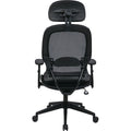 Office Star Professional Air Grid Chair with Adjustable Headrest, Black, OSP55403