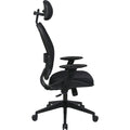 Office Star Professional Air Grid Chair with Adjustable Headrest, Black, OSP55403