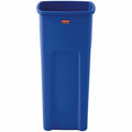 Rubbermaid Commercial Untouchable Square Container, Blue, 23 gal, RCP356973BE