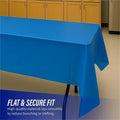 Genuine Joe Plastic Rectangular Table Covers, Blue, 6 / Pack, GJO10325
