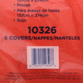Genuine Joe Plastic Rectangular Table Covers, Red, 6 / Pack, GJO10326